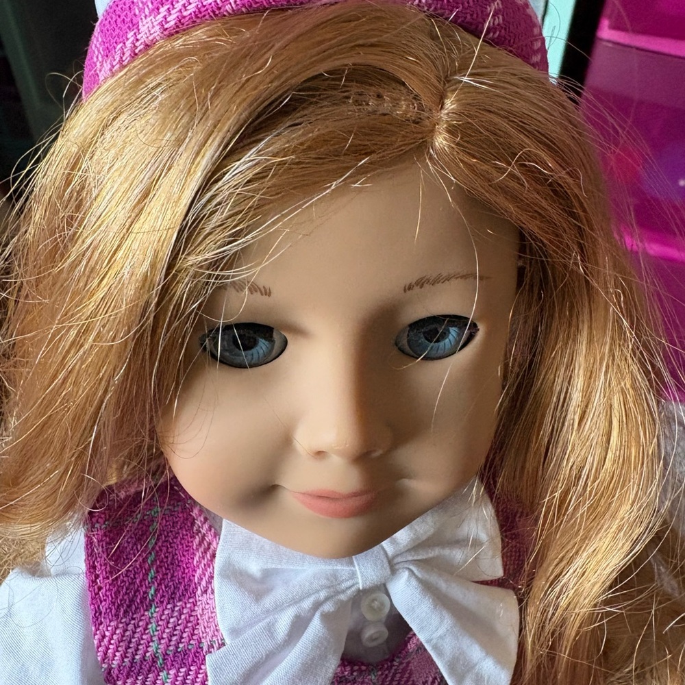 Pink Plaid Doll with Blonde Hair - Picture 4 of 10